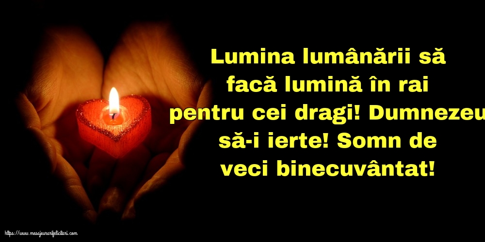 Comemorare Dumnezeu să-i ierte! Somn de veci binecuvântat!