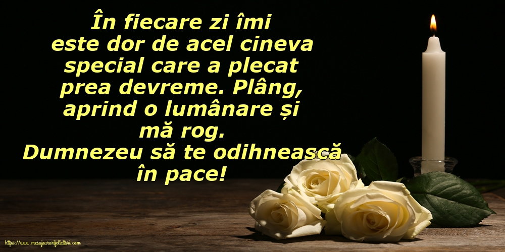 Comemorare Dumnezeu să te odihnească în pace!