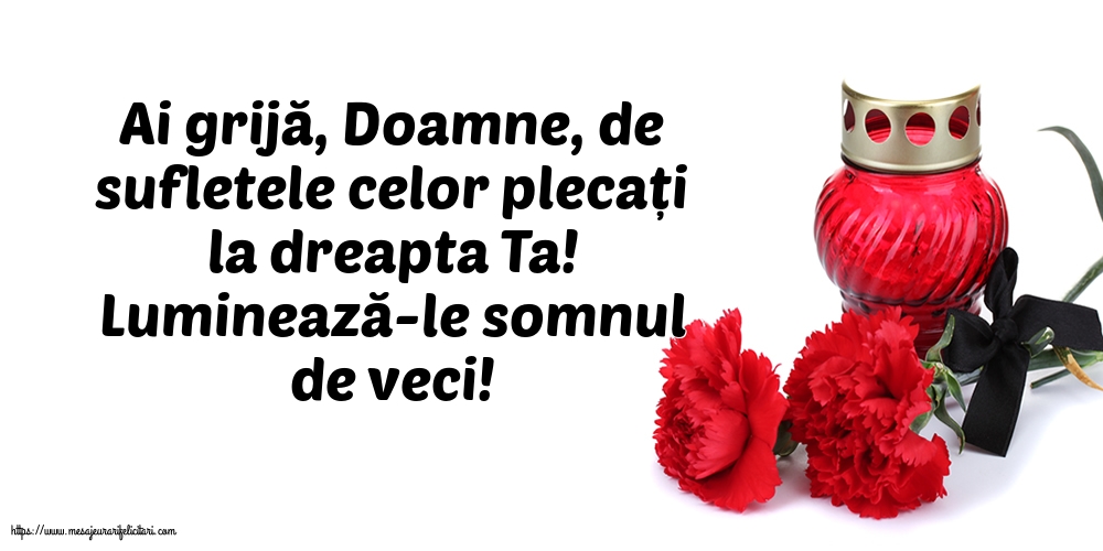 Comemorare Luminează-le somnul de veci!