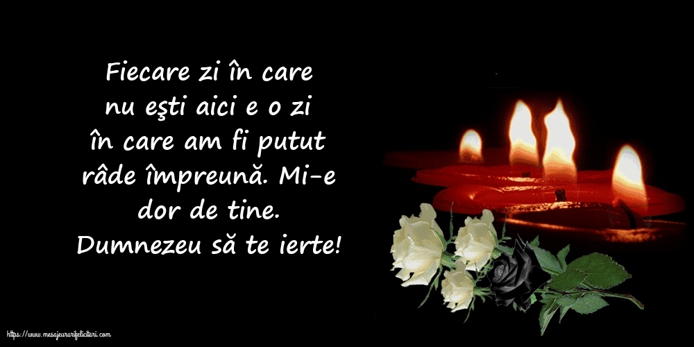 Comemorare Dumnezeu să te ierte!