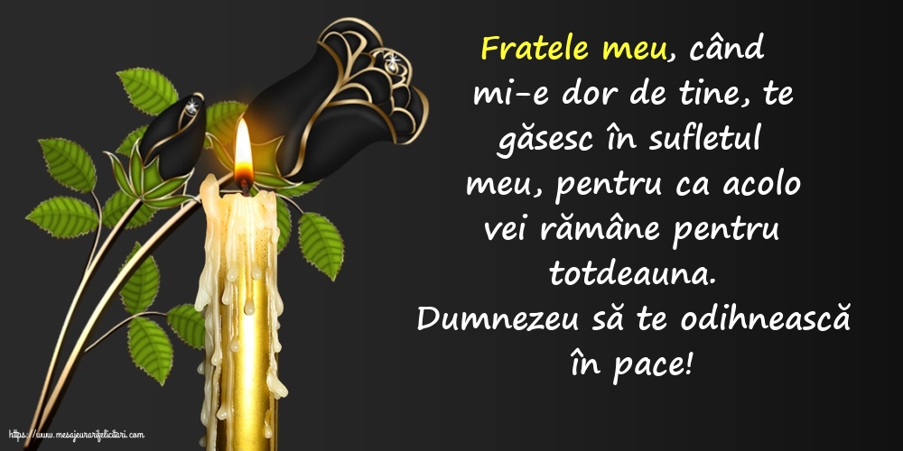 Comemorare Dumnezeu să te odihnească în pace!