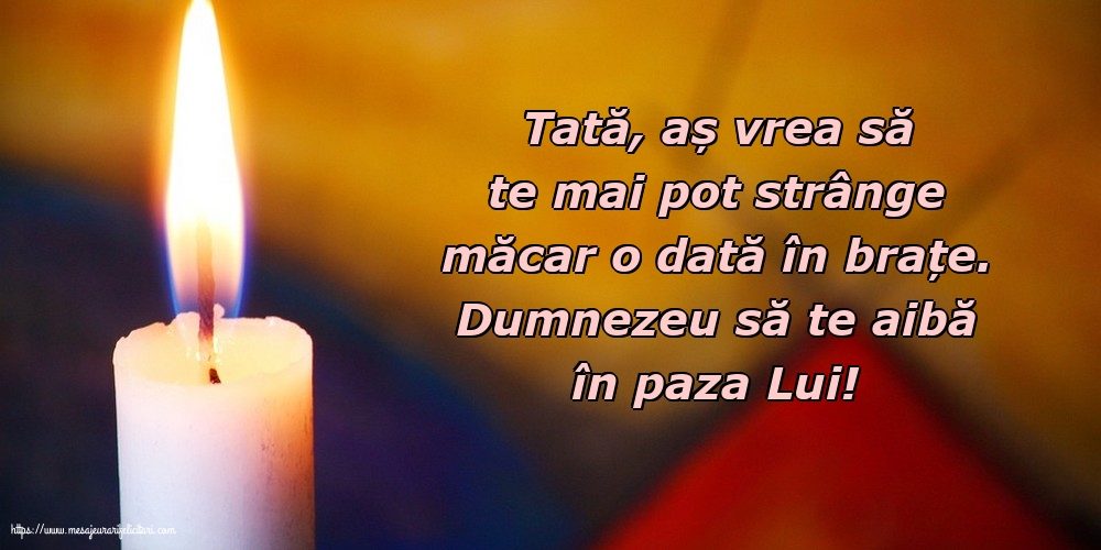 Comemorare Dumnezeu să te aibă în paza Lui! Tată