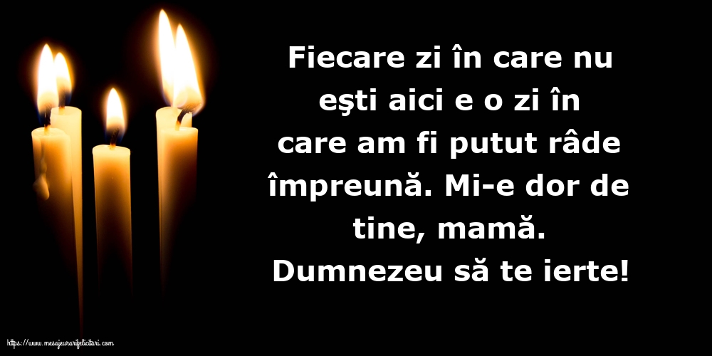 Comemorare Dumnezeu să te ierte! Pentru mama