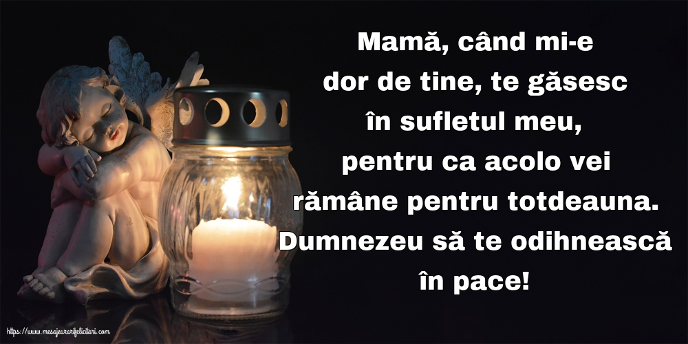 Comemorare Dumnezeu să te odihnească în pace!
