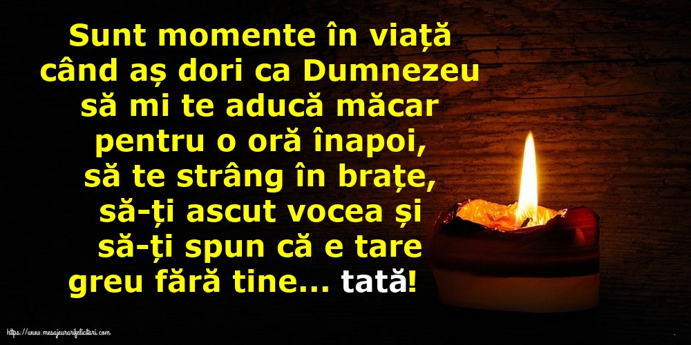 Comemorare Dumnezeu să te odihnească în pace, tată!
