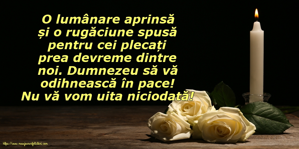 Comemorare Nu vă vom uita niciodată!