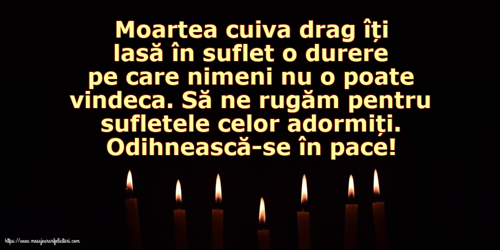 Comemorare Odihnească-se în pace!