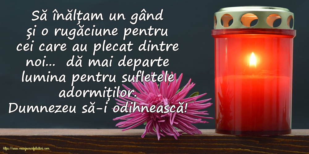 Comemorare Dumnezeu să-i odihnească!