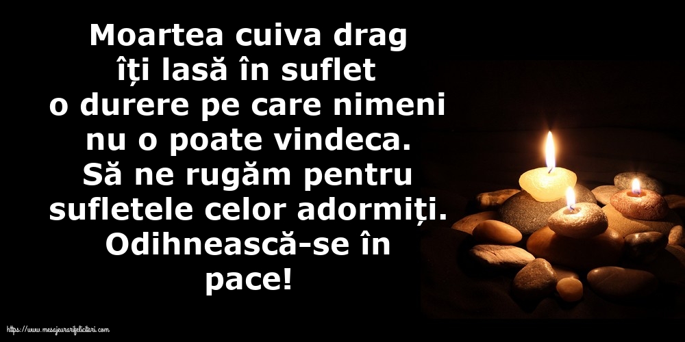 Comemorare Odihnească-se în pace!