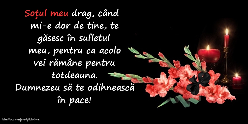 Comemorare Dumnezeu să te odihnească în pace!