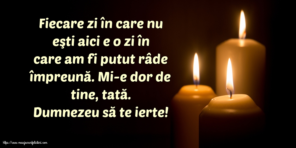 Comemorare Dumnezeu să te ierte! Pentru tata