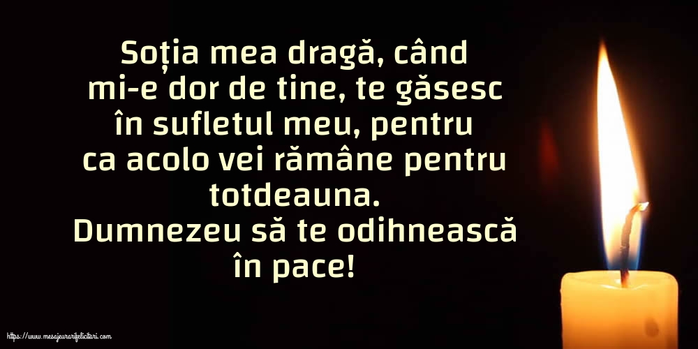 Comemorare Dumnezeu să te odihnească în pace!
