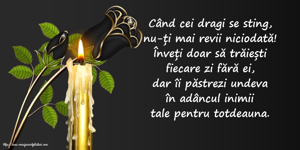 Când cei dragi se sting, nu-ți mai revii niciodată!