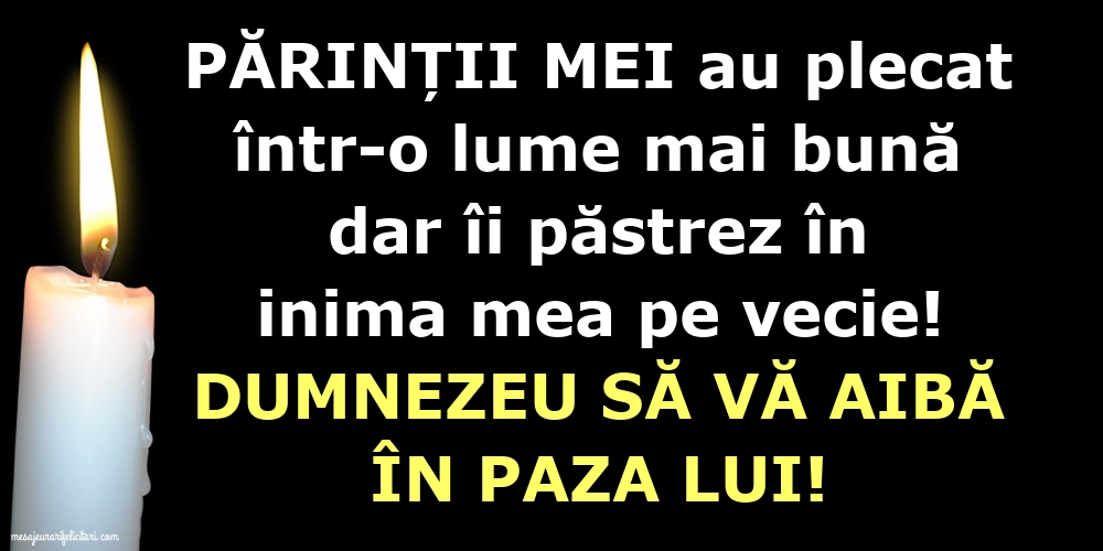 Dumnezeu să vă aibă în paza Lui!