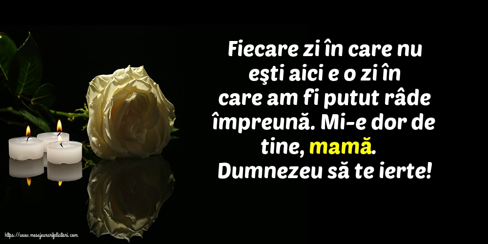 Comemorare Dumnezeu să te ierte! Pentru mama