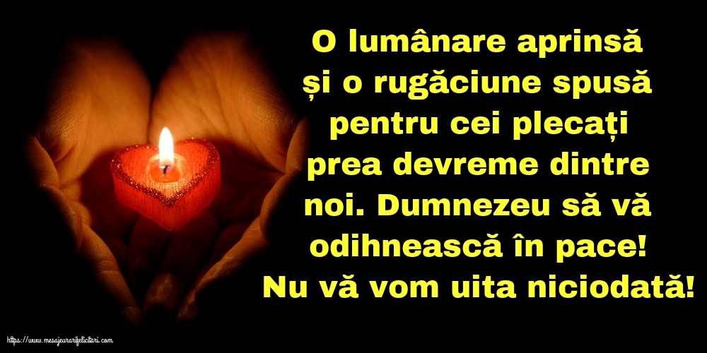 Comemorare Nu vă vom uita niciodată!