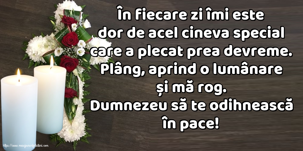 Comemorare Dumnezeu să te odihnească în pace!