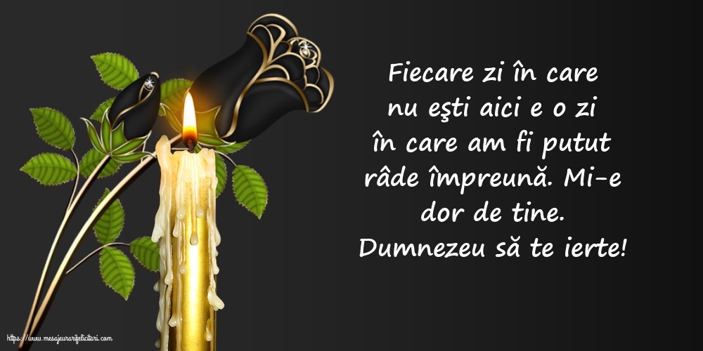 Comemorare Dumnezeu să te ierte!