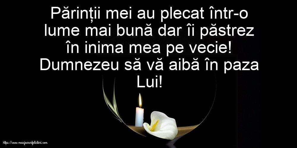 Comemorare Dumnezeu să vă aibă în paza Lui!