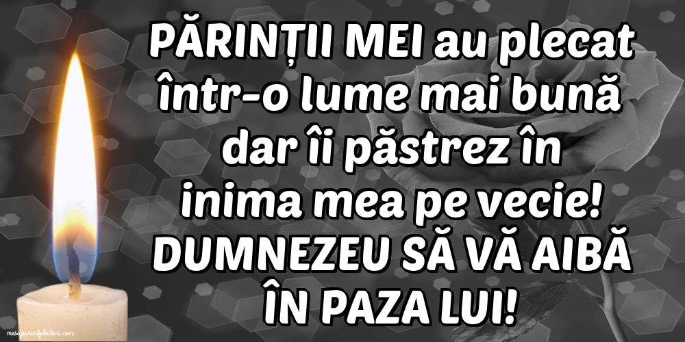 Dumnezeu să vă aibă în paza Lui!