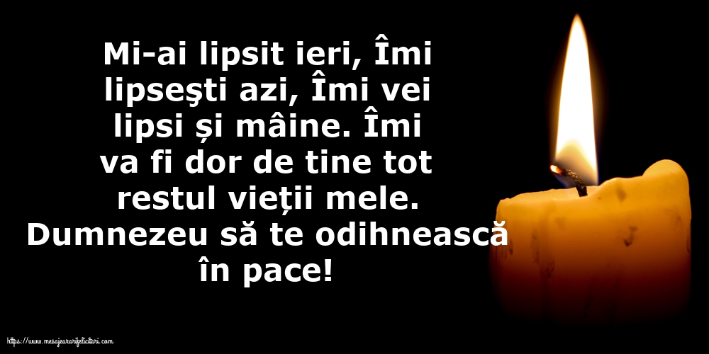Comemorare Dumnezeu să te odihnească în pace!