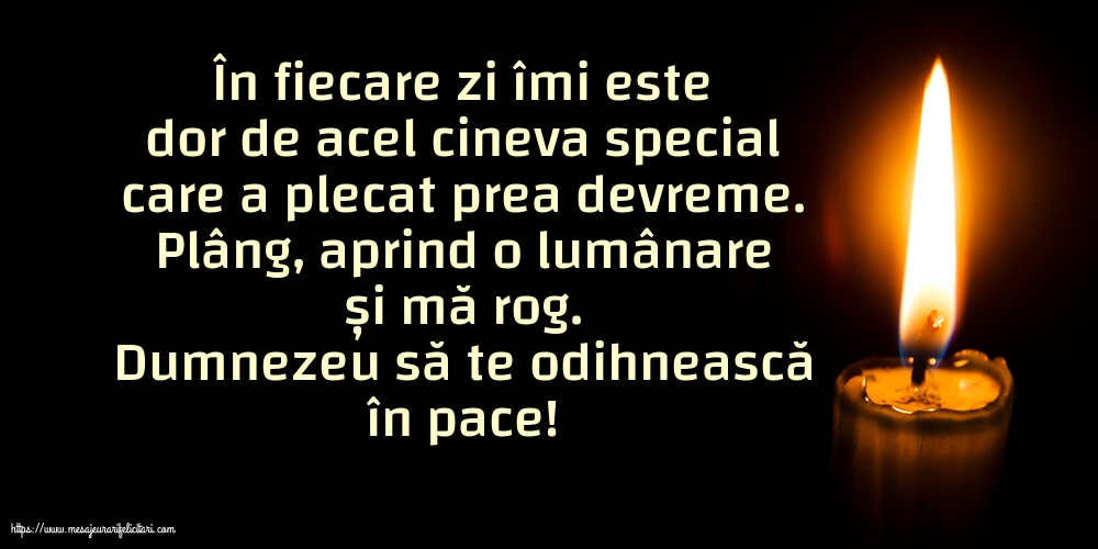 Comemorare Dumnezeu să te odihnească în pace!