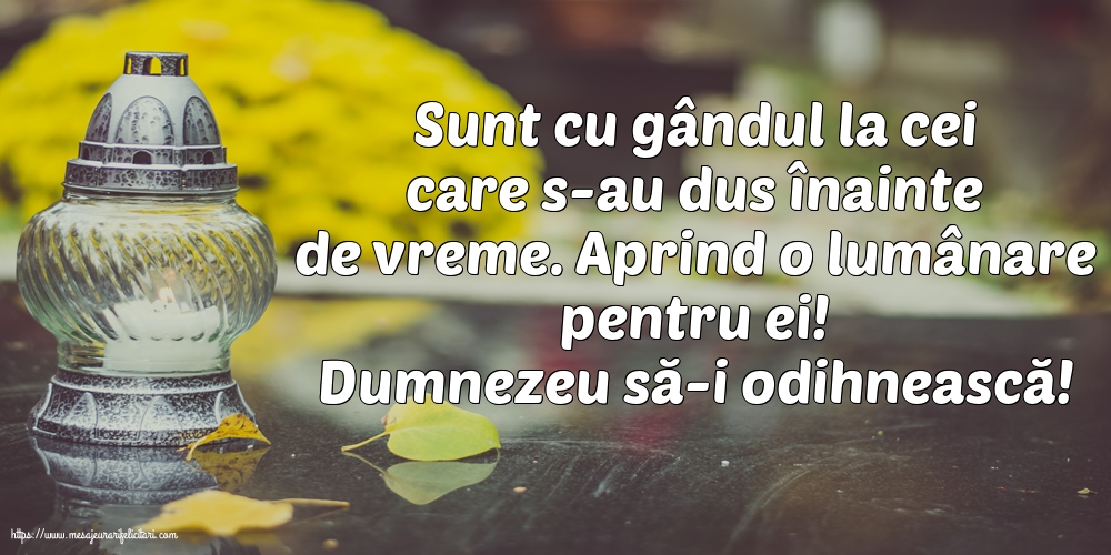 Comemorare Dumnezeu să-i odihnească!