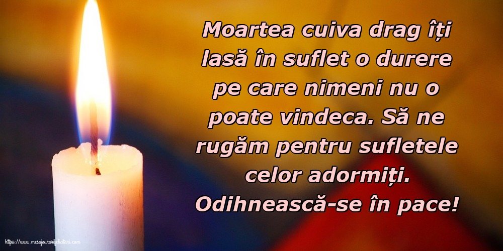 Comemorare Odihnească-se în pace!