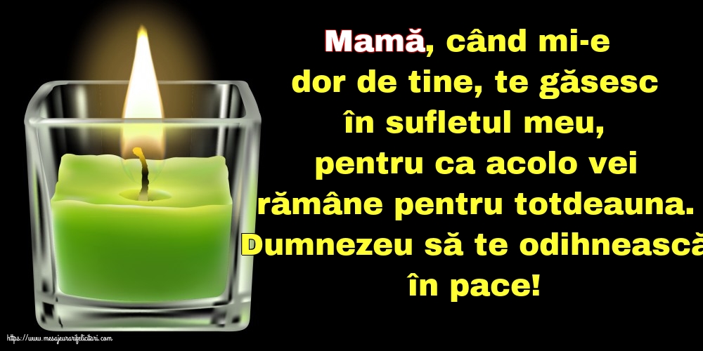 Comemorare Dumnezeu să te odihnească în pace!