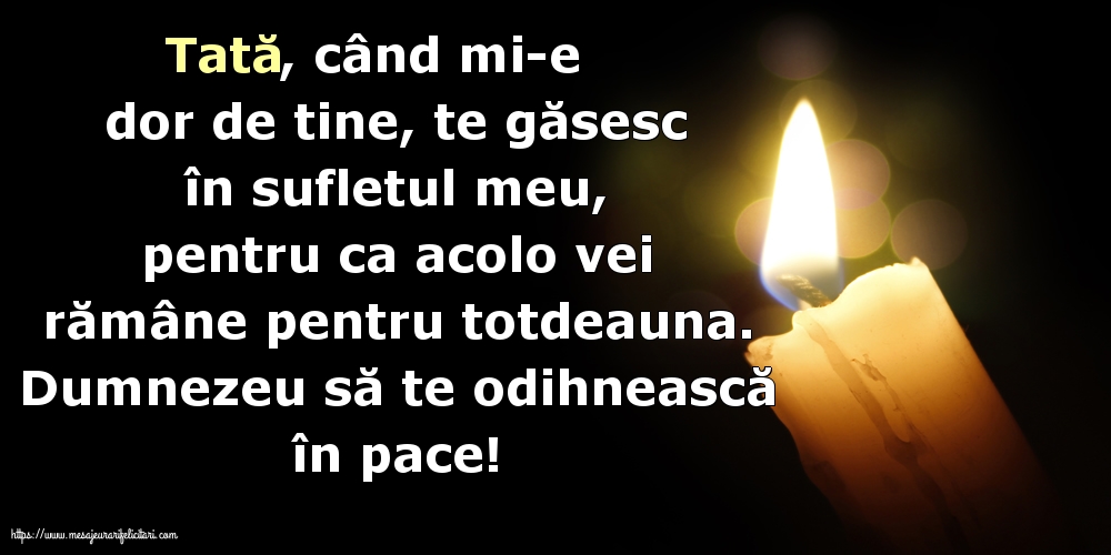 Comemorare Dumnezeu să te odihnească în pace!