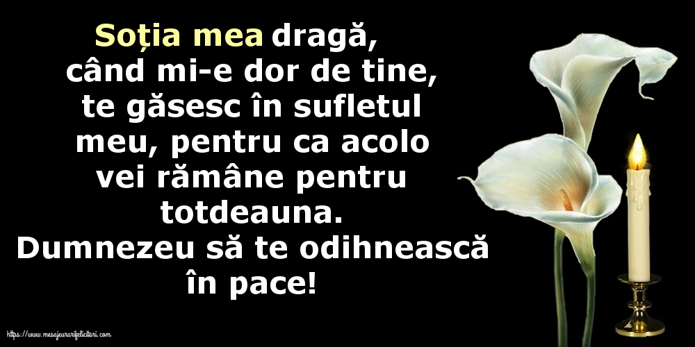 Comemorare Dumnezeu să te odihnească în pace!