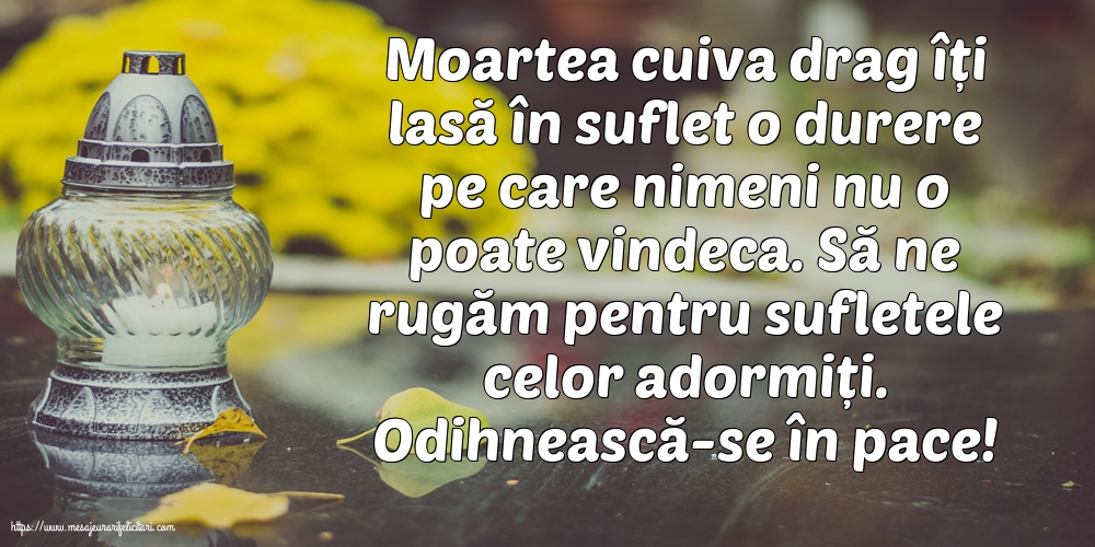 Comemorare Odihnească-se în pace!