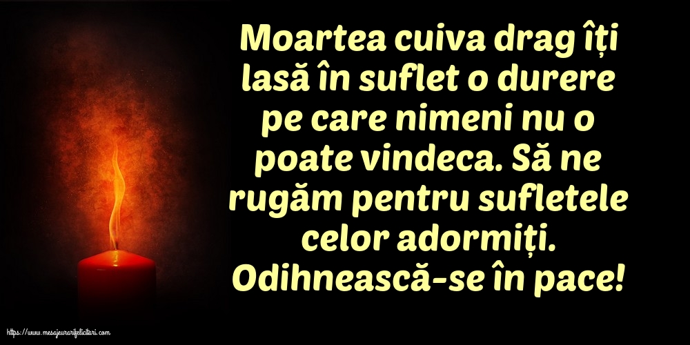 Comemorare Odihnească-se în pace!