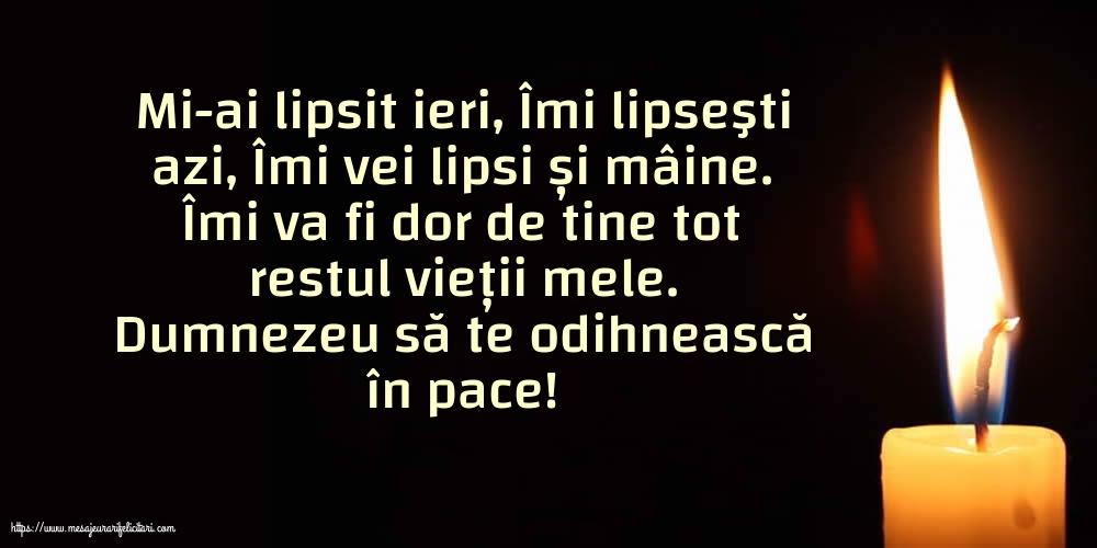 Comemorare Dumnezeu să te odihnească în pace!