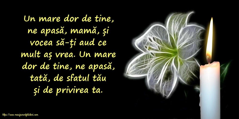 Imagini de Comemorare - Pentru mama și tata - mesajeurarifelicitari.com