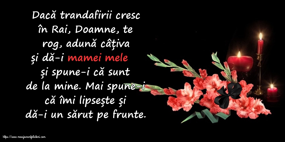 Comemorare Pentru mama mea...