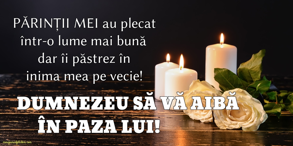 Dumnezeu să vă aibă în paza Lui!