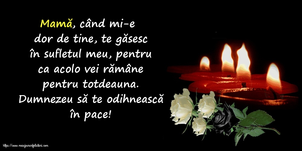 Comemorare Dumnezeu să te odihnească în pace!