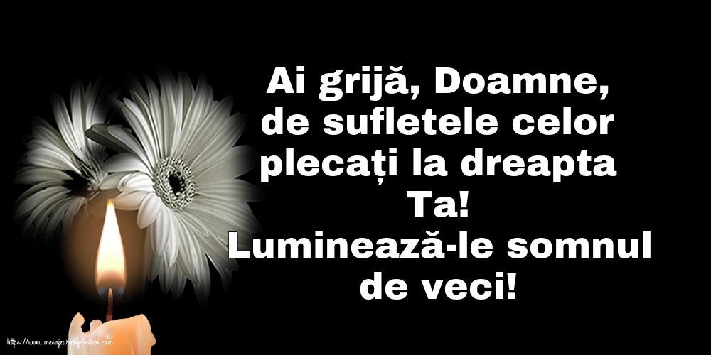 Comemorare Luminează-le somnul de veci!