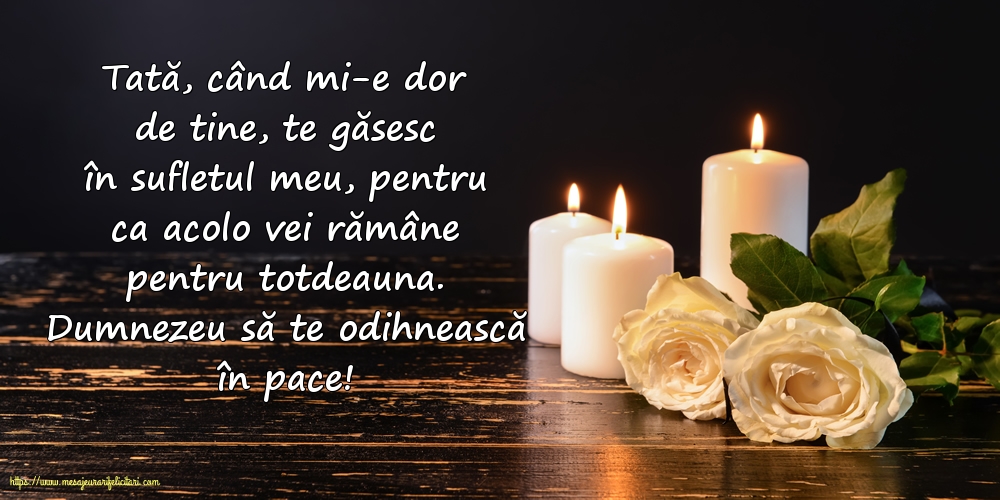 Comemorare Dumnezeu să te odihnească în pace!