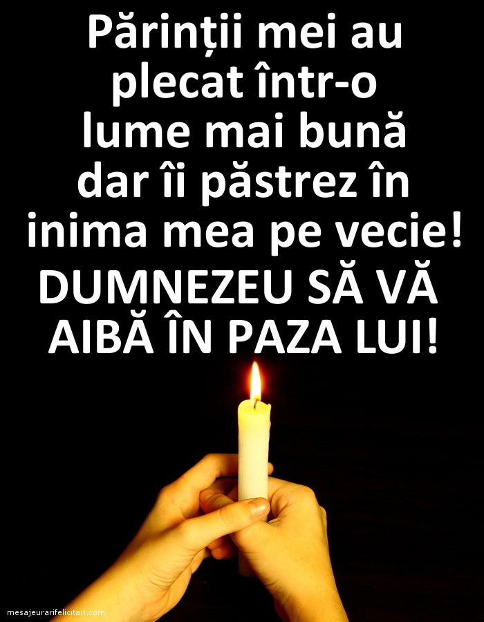 Dumnezeu să vă aibă în paza Lui!