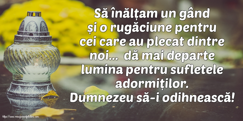 Dumnezeu să-i odihnească!