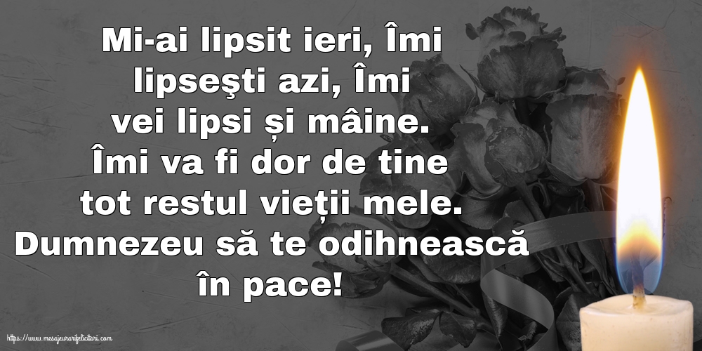 Comemorare Dumnezeu să te odihnească în pace!