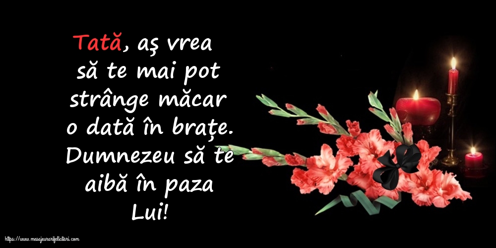 Comemorare Dumnezeu să te aibă în paza Lui! Tată