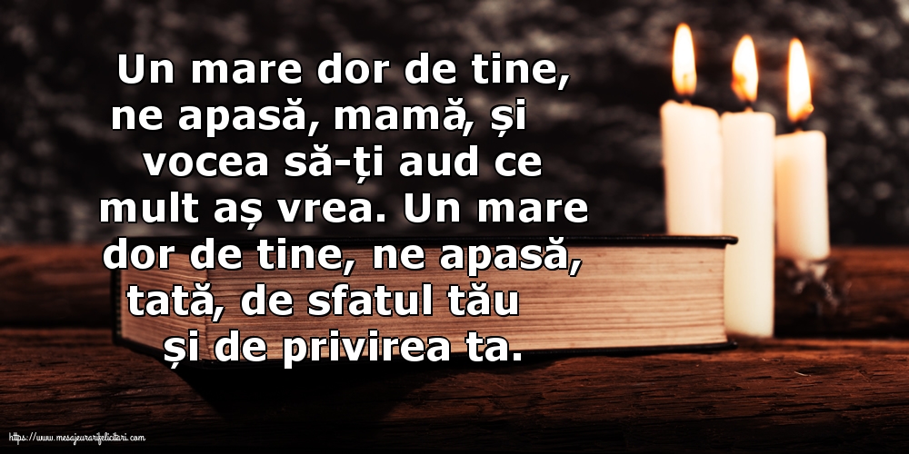 Pentru mama și tata