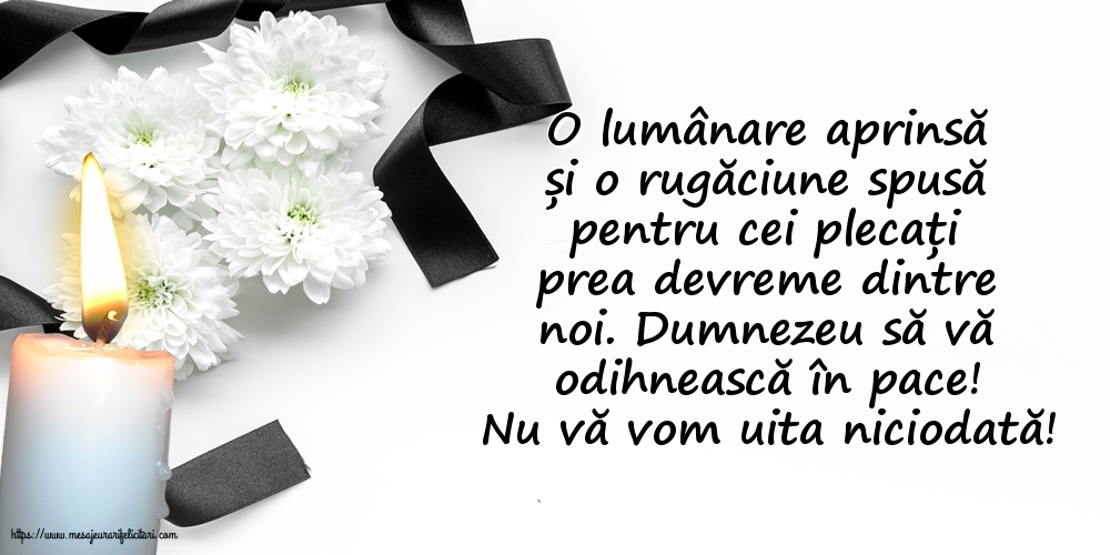 Comemorare Nu vă vom uita niciodată!