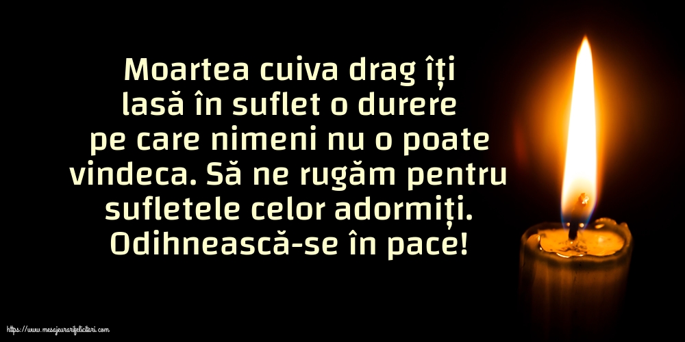 Comemorare Odihnească-se în pace!