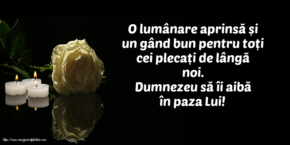 Dumnezeu să îi aibă în paza Lui!