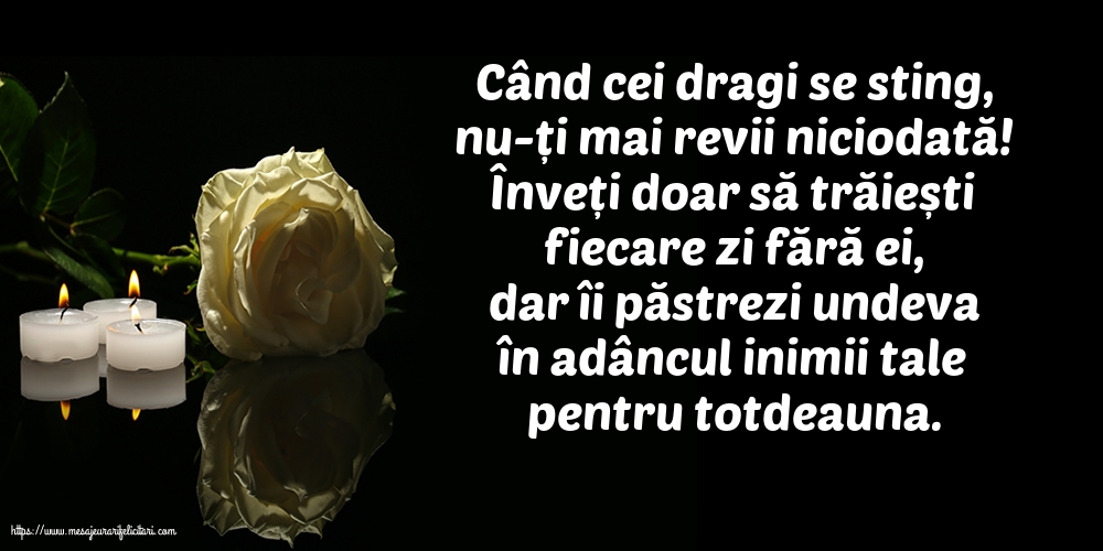 Când cei dragi se sting, nu-ți mai revii niciodată!