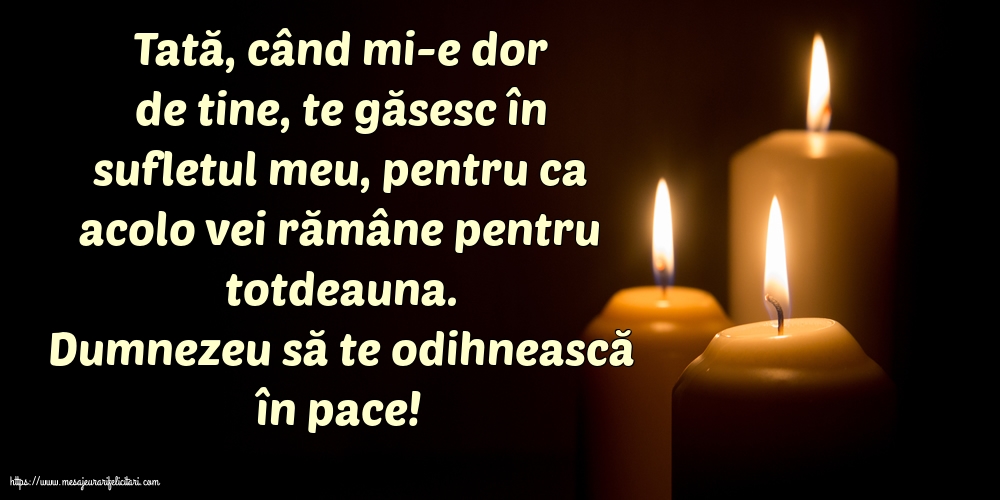 Comemorare Dumnezeu să te odihnească în pace!